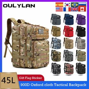 Sacs Ollylan 45L Military Tactical Backpacks 900d MOLLE Army Assault Pack de camping en plein air Randonnée
