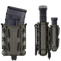 Sacs Sacs d'extérieur 2PCSSet Molle Magazine Pouch 556 762 9mm Mag Holster Fusil Pistolet Magaizne Porte-étui pour AR15 M4 AK Glock 17 M9 Uni