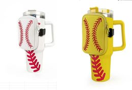 Sacs Outdoor Baseball Softball Sports Nouveau pochette de bouteille d'eau de sublimation vierge pour 40oz accessoires de gobelet