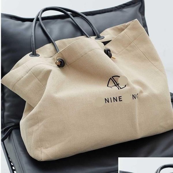 Bolsas Diseñador al aire libre Gran capacidad Tote Anine Canvas Shoder Bing Beach Bag Shop Bagsxrb2 Drop entrega Deportes al aire libre OT5MD