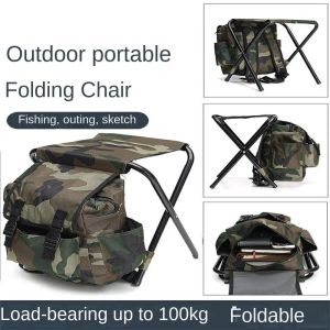 Zakken Outdoor Vlaving Camping Visserstoel Sturd Comfortabele kruk draagbare rugzak zittasje economie visstoel wandelstoel