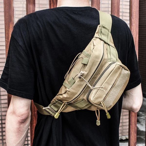 Bolsas al aire libre hombres impermeable Molle cintura Fanny Pack táctico militar deporte ejército bolsa senderismo pesca caza Camping viaje cinturón paquete