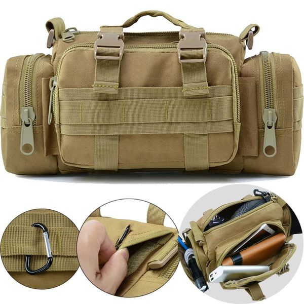 Bolsas Mochila táctica militar para exteriores, bolso de mano para acampar, bolso de hombro Molle, riñonera táctica, senderismo, viaje, bolsa deportiva, Mochila