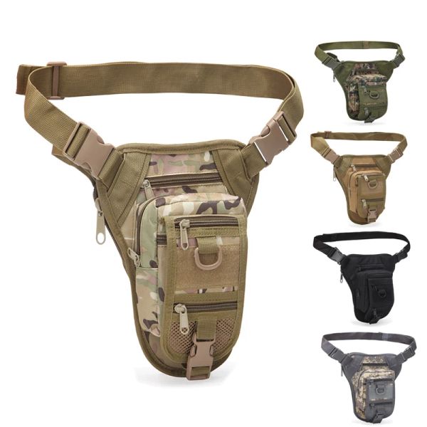 Sacs extérieurs de randonnée multifonctionnelle sac de taille de chasse à la taille militaire sac à la jambe de la jambe de chasse à la taille de la taille de la taille