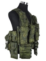Bolsas de reproducción deportiva al aire libre ejército ruso 6SH117 Equipo de combate Molle Tactical Camo Vest Varias bolsas de herramientas de bolsas adjuntas