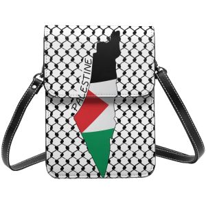 Sacs Palestine Flag Carte Sac à bandoulière Kufiya Hatta Bulk Vintage Mobile Phone Sac école en cuir Sacs féminines