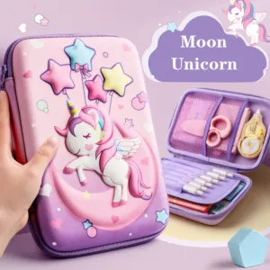 Sacs crayon crayon eva créativité 3d Unicorn Cartoon Stationery Box pour hommes de la papeterie des élèves du secondaire primaire masculin