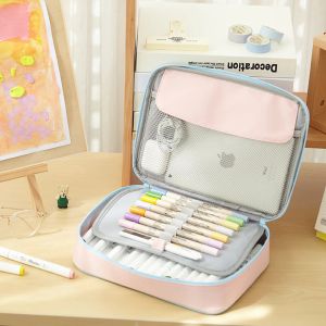 Tassen potloodkaste grote potloodzakken Koreaans stationair kawaii pen kast gebruik voor iPad schoolbenodigdheden accessoires schattige potloodkisten