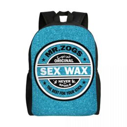 Sacs personnalisés Mr Zogs Sex Wax sac à dos Men de compagnie Femme Baban de chair de mode pour l'école Sac-cadeaux de surf de surf