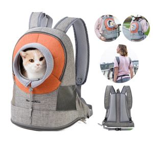 Sacs pour animaux de compagnie transportant un sac à dos transporteur pour animaux de compagnie réglable de voyage portable sac à maille respirant pour chiot en randonnée extérieure