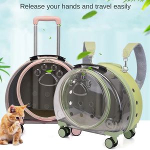 Bolsas de maleta de mascotas Case de carro transparente, bolsa de gato, cápsula de espacio de perro portátil, mochila de gran capacidad, mochila