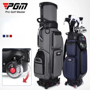 Tassen PGM Men Golfzakken Air Pack 4 Universal Wheel schaalbare balkap waterdicht nylon grote capaciteit accessoire hold 13pcs clubs QB096