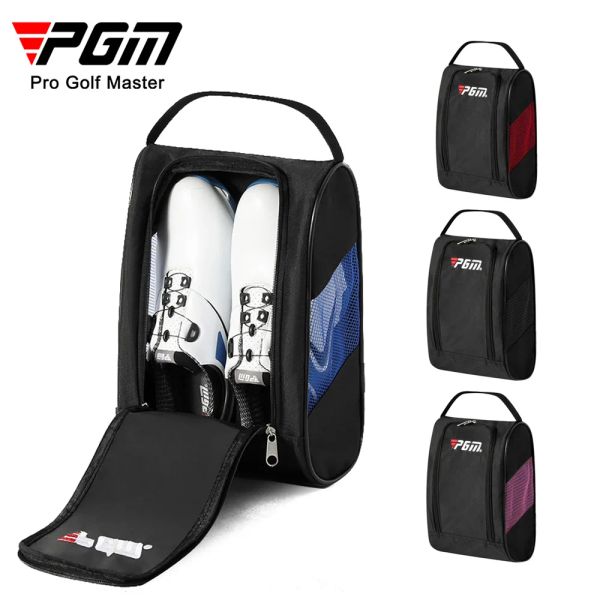 Bolsas PGM, Mini bolsa portátil para zapatos de Golf, bolsas de transporte de nailon, soporte para pelota de golf, bolsa ligera y transpirable, paquete de accesorios deportivos XB001