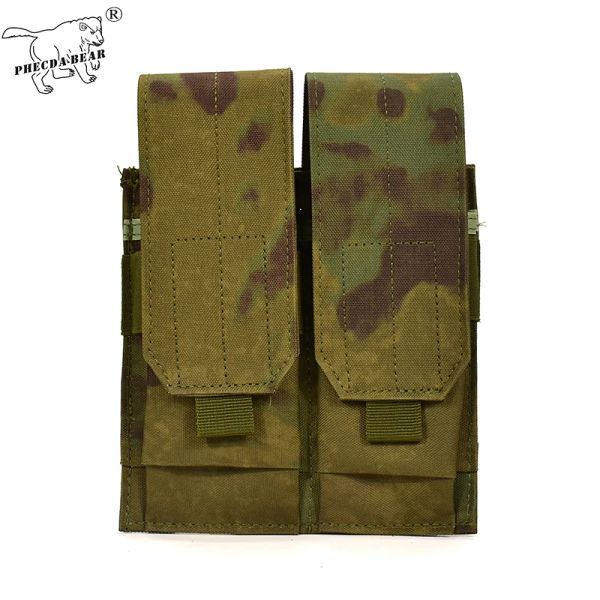 Sacs Phecda Bear Outdoor Double Mag M4 5,56 mm FG Camouflage Paintball Tactical Magazine Pouche