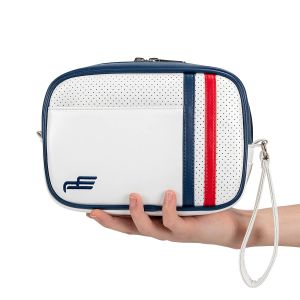 Sacs PLAYEAGLE Golf Sac à main Pochette pour Golf Tee Serviette Ball Nvay Bleu Léger Imperméable PU Matériel