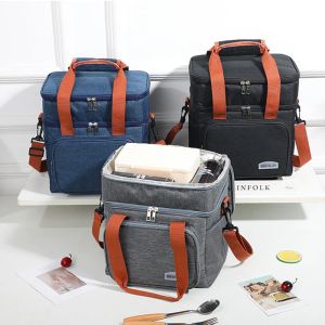 Sacs Portable déjeuner Fridge Sac thermique Durable Picnic Food Storage Sac de rangement thermique grand sac de glace Isulaté Boîte à épaule Boîte