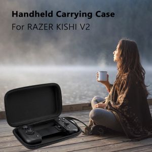 Tassen draagbare mobiele game -controller tassen met handtouw mobiele gaming controller case schokbestendige harde shell case voor razer kishi v2