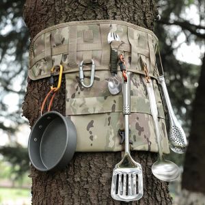 Sacs Portable pique-nique sac à déjeuner randonnée en plein air Camping EDC Kits outils de travail Pack accessoires MolleTactical pochette de chasse Camouflage