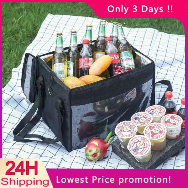 Sacs sac à refroidisseur thermique portable sac à lunch refroidisseur de boîte à lunch transportant un sac de fruits de boisson à la glacière pour pique-nique Boîte de rangement de camping