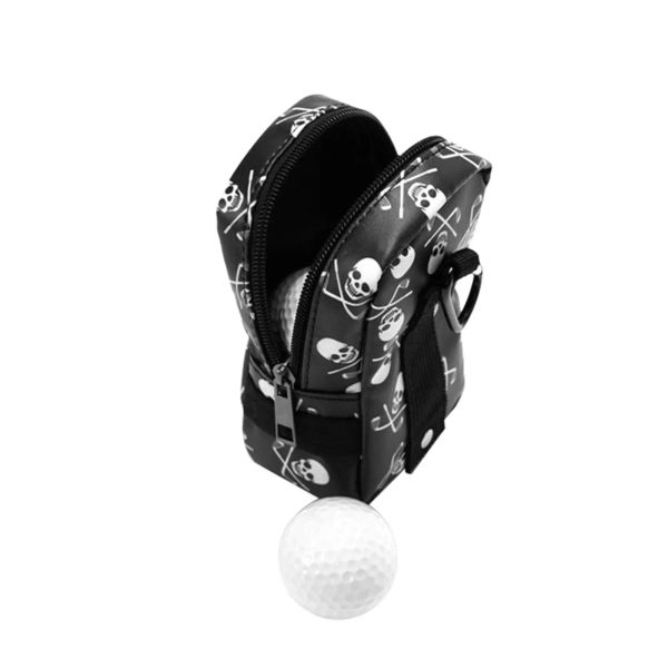 Bolsas PU Golf Ball Bag Case con Suministros de equipos de entrenamiento de entrenamiento al aire libre con cremallera