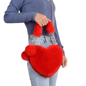 Sacs à main 2022 Big Love Bag Ball Gift Handheld Peluche rouge rose noir sacs à main