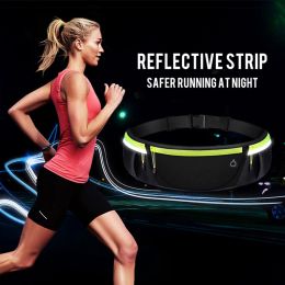 Sacs Queshark Réflexion élastique Sport Wasit Sac Running Gym Jogging Marathon Cycling Tone Wallet Phone Fanny Pack