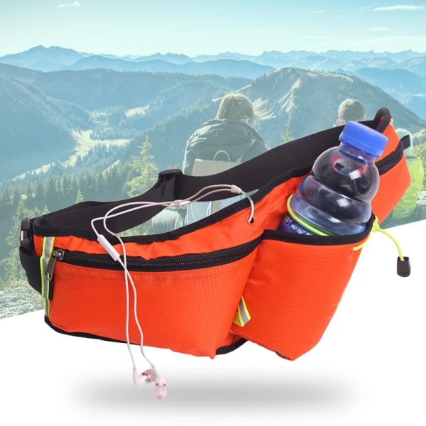 Bolsas Bolsa de cintura reflectante con soporte de botella de agua Running Wining Bag Sport Sport Chinist