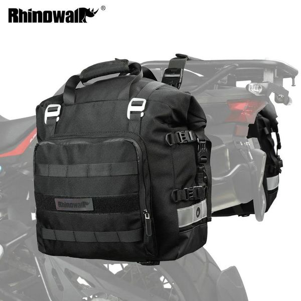 Bolsas Rhinowalk 20L Alforja de motocicleta de liberación rápida Bolsa interior impermeable Almacenamiento de equipaje de gran capacidad Bolsa para casco de motocicleta