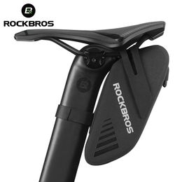 Sacs de selle Rockbros Bike Saddle étanche 0,6 L cyclisme Soupt de siège extérieur sac à outils arrière