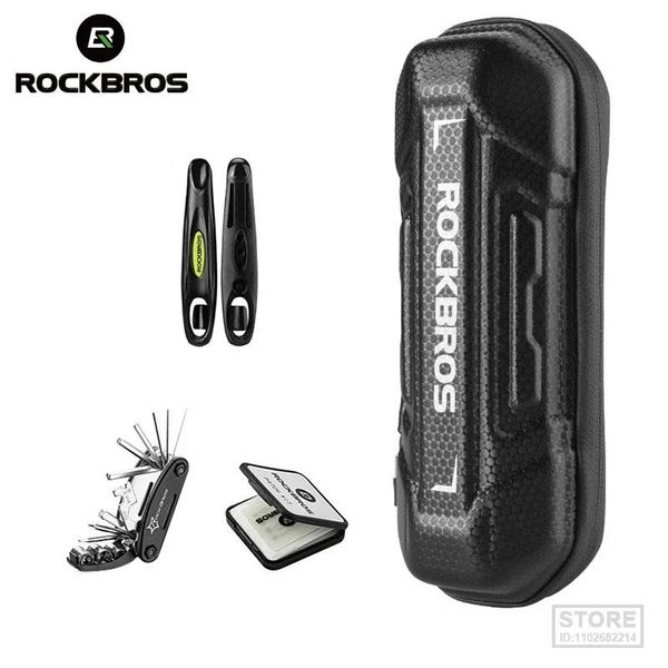 Sacs Kits d'outils de vélo Rockbros Tools multiplesseaux Set Pompe Pnex Réparation de rangement Sac de rangement