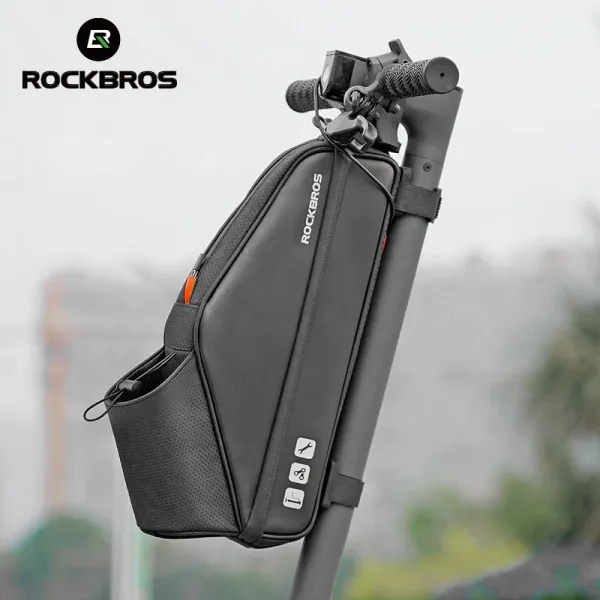 Sacs Rockbros Scooter Sac Mtb Bicycle 3L Sac avant imperméable Sac de suspension de grande capacité