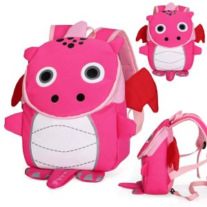 Tassen Rose Dragon School Backpack for Children Cute 3D Dinosaur Design Kids School Tassen Boys Girls Schoolbag Plecak Szkolny