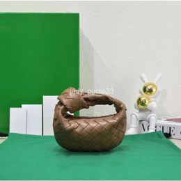 Bolsas Redondas Diseñador Tarde 16 cm Mini Tejido Jodie Piel de oveja Bolsa anudada Dumplings Bolso de cuero curvado Veneeta SFXB