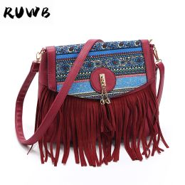 Sacs ruwb femelle Sac à bandoulière Vintage Tassel dames en cuir rétro-frings crossbody sacs pour femmes bolsos mujer de marca famosa 2022