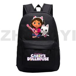 Tassen SAC A Dos Gabby Cats Anime Schoolbag Kids Harajuku Backpackr Gabby's Dollhouse Terug naar schooltassen voor Teenager Girls Bookbag