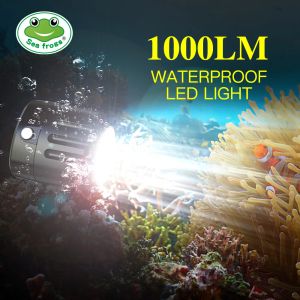 Tassen Seafrogs 7500K MINI FOTOGRAFIE Vullicht 1000lm Super helder waterdichte LED LED LICHT onder water 40m Duikfotografie Verlichting