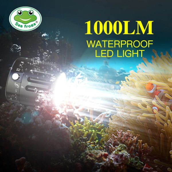 Sacs Selfrogs 7500K Mini Photography Film Filt Light 1000lm Super Bright Bright LED LED LED sous-marin 40m Diving Photography Lighting