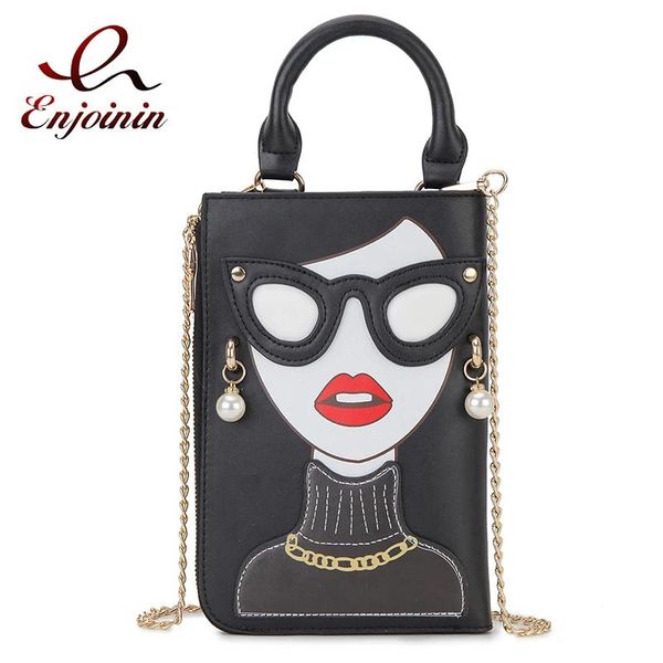 Bolsas de mujer sexy fashion pequeño bolso cruzado para mujeres nuevas bolsas de cadena de hombro puras y bolsos de pumas de cuero PU bolso de carácter