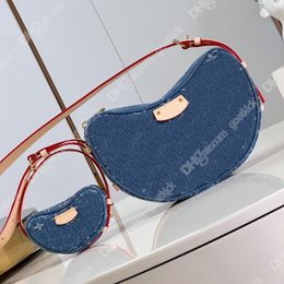 Tassen schouder denim cosmetische kast m46458 ontwerper canvas pouch gm handtas tote hobo clutch satchel portemonnee kaarthouder pochette