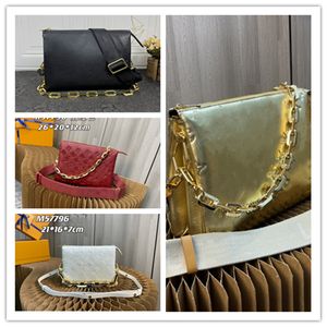 Tassen schouder M57783 M57790 Coussin PM Vrouwen tas echte kalf lederen reliëfketting draagtas portemonnee Crossbody handtas schouderbag