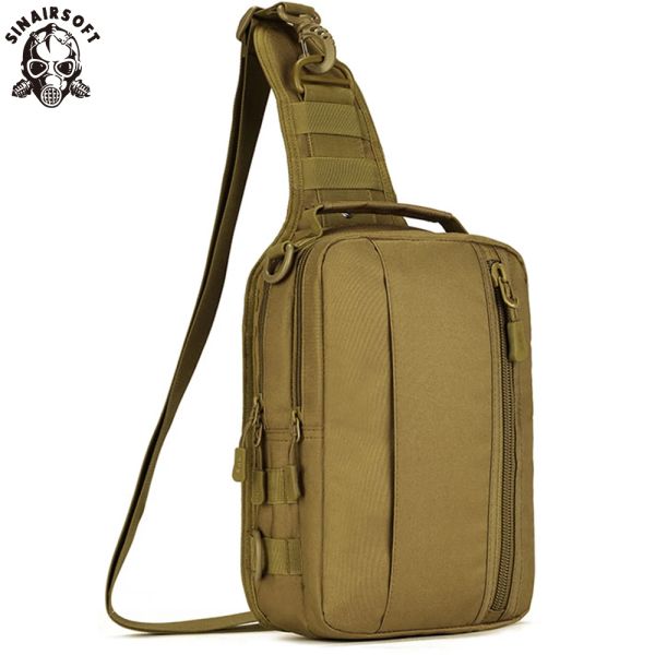 Bolsas SINAIRSOFT Mochila táctica militar Molle Crossbody Nylon 10 pulgadas Tablet Mochilas Camping Caza Pesca Deporte Bolsa de mano