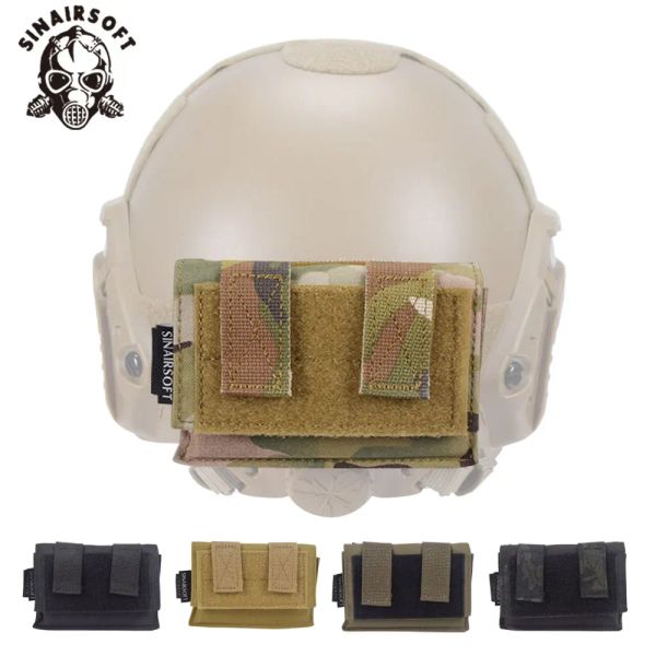 Sacs Sinairsoft Tactical Fast Casque Utilitaire Pouche arrière amovible Pouche arrière NVG NVG Battery