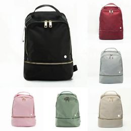 Tassen Sixcolor Highquality Lulu Outdoor Bags Student Schoolbag Backpack Ladies Diagonale tas Nieuwe lichtgewicht rugzakken met Logo