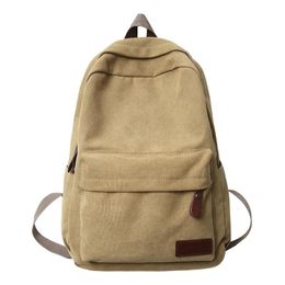 Sacs sacs à dos en toile noire solide 100% coton ou sacs de voyage en unisexe de grande capacité Fashion Sacs scolaires simples