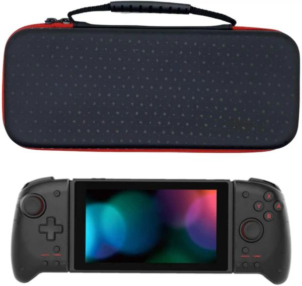 Bolsas de almacenamiento para Nintendo Switch Split Pad Pro (Monster Hunter Rise) Case de transporte de viaje Ranura de la tarjeta de cubierta de la cáscara