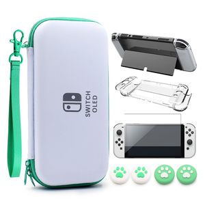 Tassen Opbergtas Schermbeschermfolie Duimgreepdoppen PC Crystal Hard Cover Shell Case Pouch voor Nintendo Switch OLED-accessoires