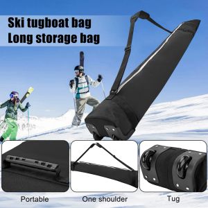 Tassen Winkel Transport snowboardtas met highcapacity waterdicht wiel winter ski -apparatuur opbergtas voor ski -uitrusting buitenshuis