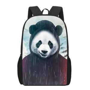 Sacs street mode cool panda imprimé femmes hommes sacs à dos enfants sacs d'épaule sacs sacs adolescents filles garçons sac à dos décontracté