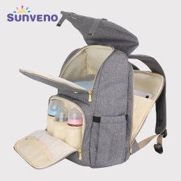 Sacs Sunveno Fashion Diaper Sac Mommy Maternity Nappy Sac grande capacité Travel Sac à dos Sac infirmière pour les soins pour bébé