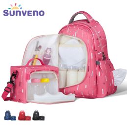 Bolsas Sunveno High -Capacity Baby Bag 2in1 Pañal para bebés Impermeable Organizador de mochila con bolsa pequeña dentro de Bolsa Maternidad